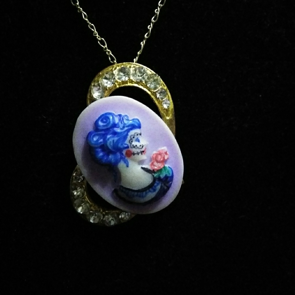 Sugar skull necklace